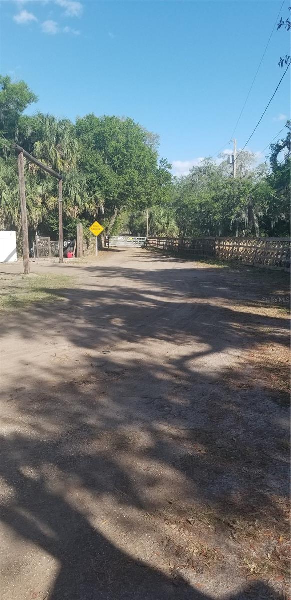 Heading out of property towards gate