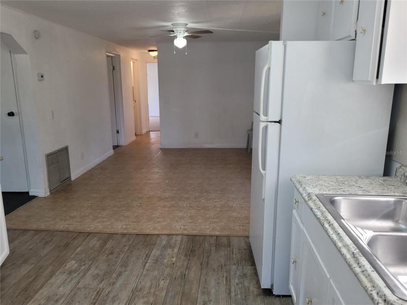 Kitchen looking into family room