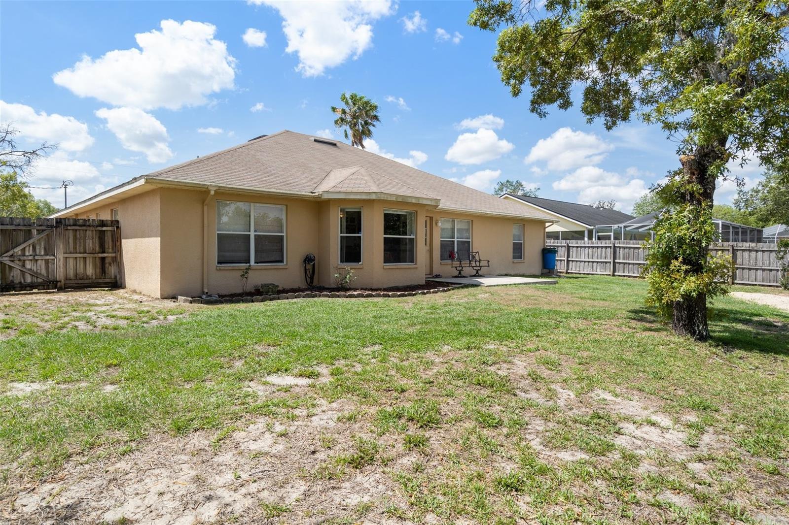 Spacious Fenced Backyard