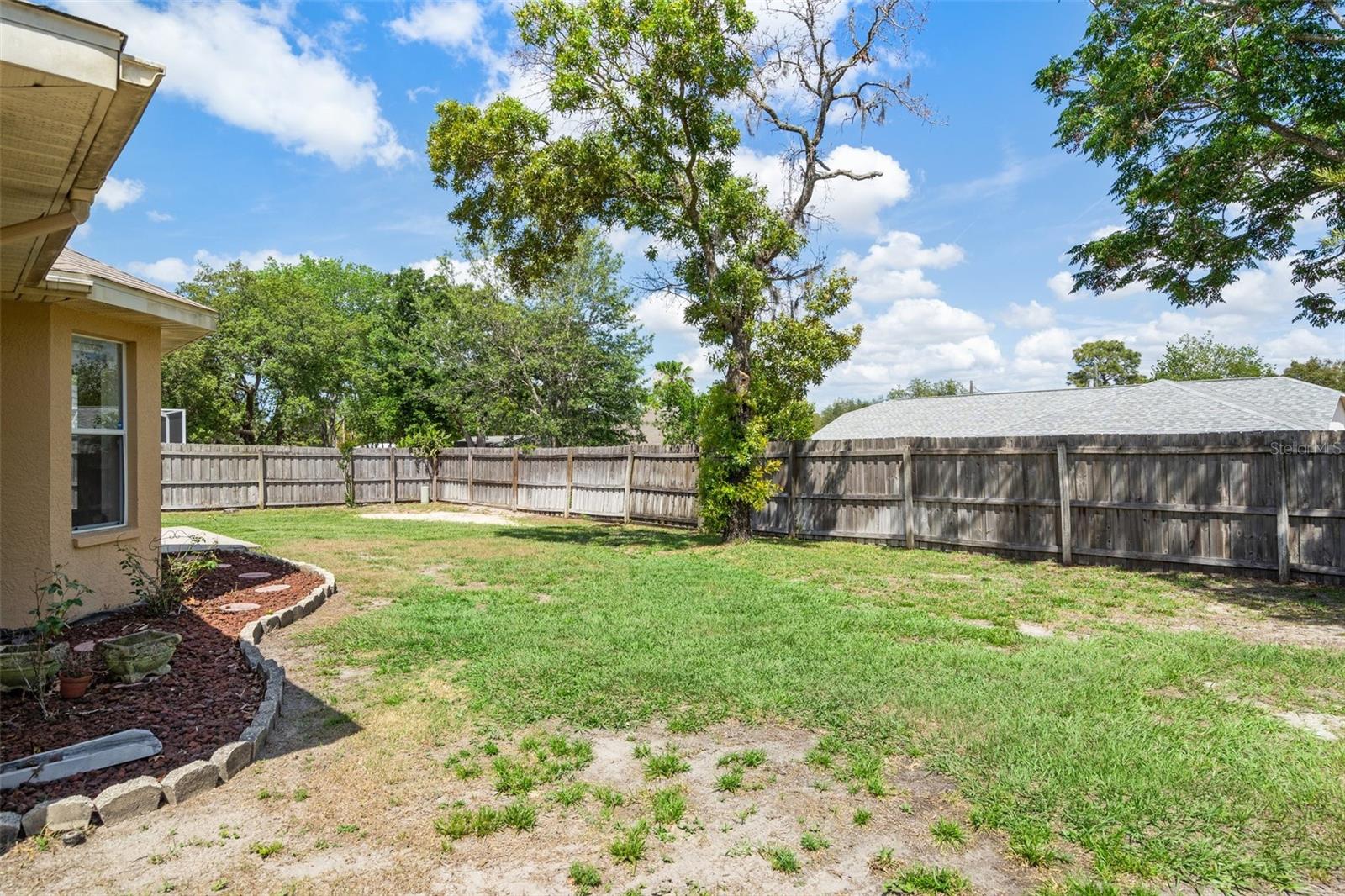 Spacious Fenced Yard