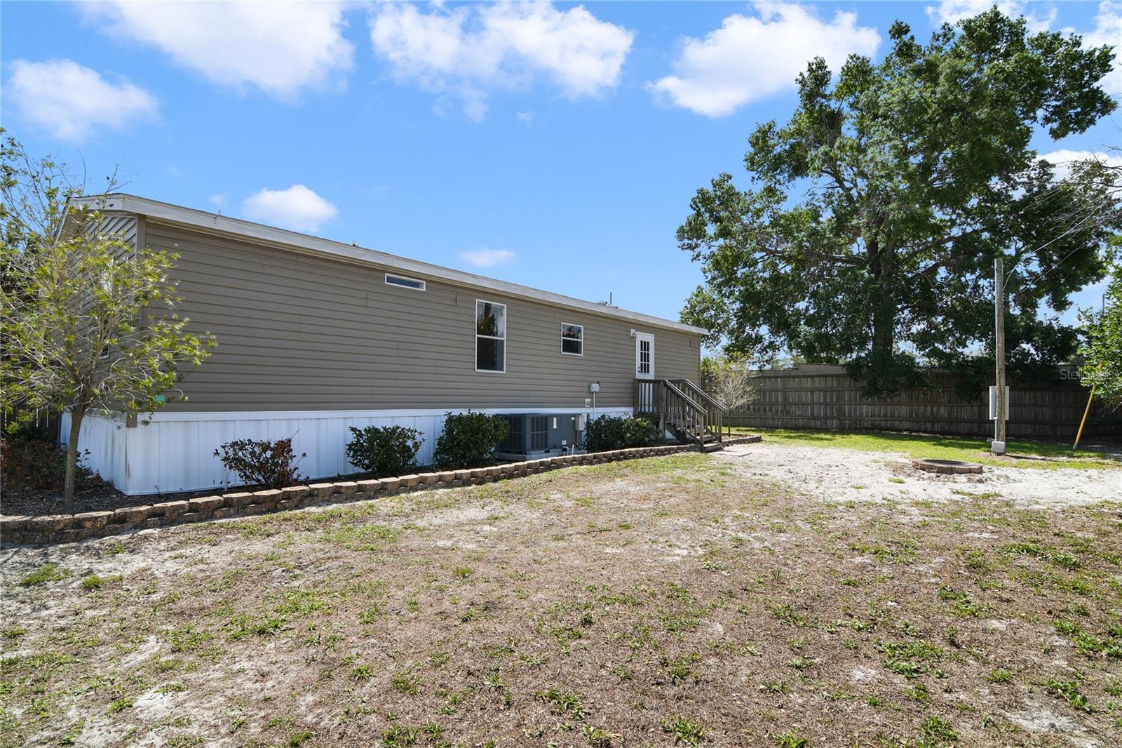 View of the back yard