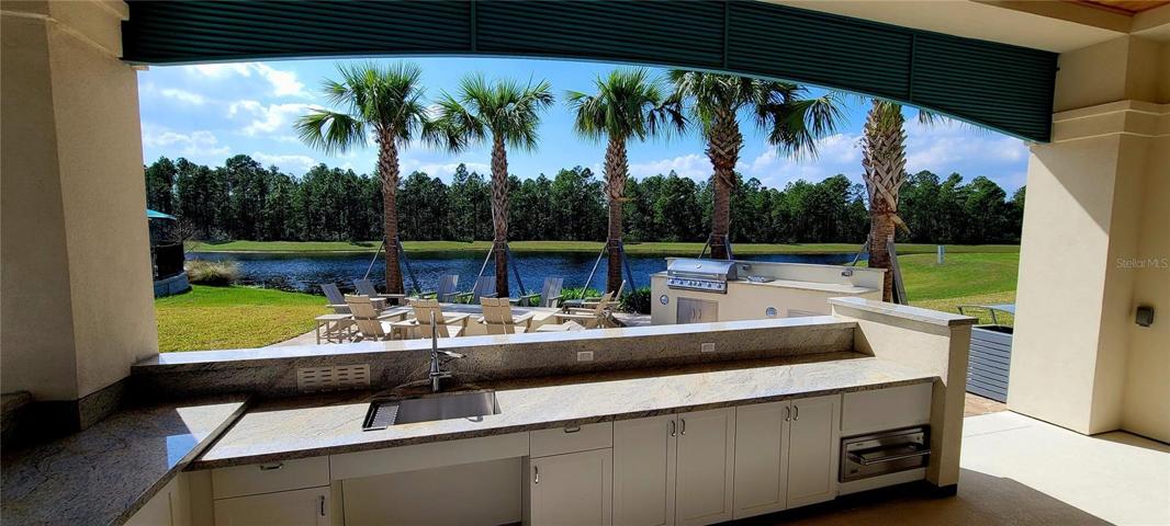 Kitchen for Residents to Use Poolside