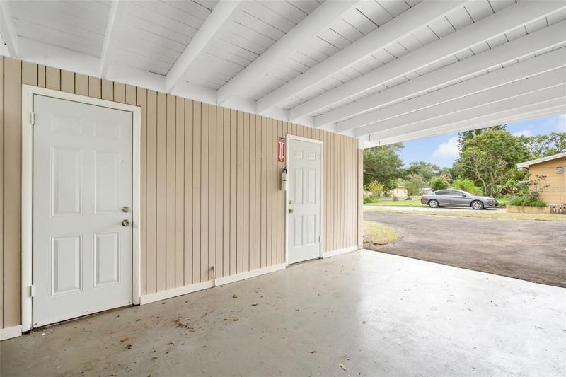 Carport with Laundry and Storage