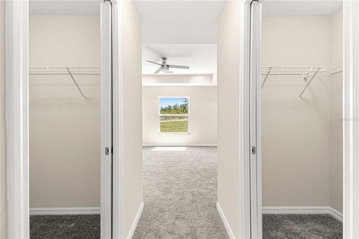 TWO WALK IN CLOSETS