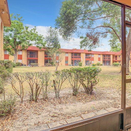 View of Courtyard from Screened Patio