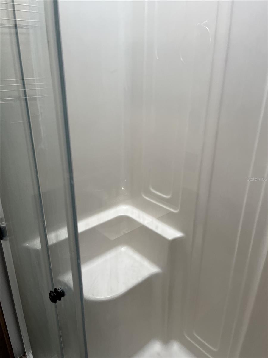 Walk-in shower with seat