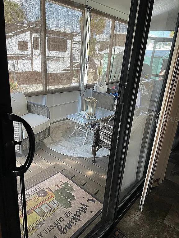 Sliding door to screened in porch
