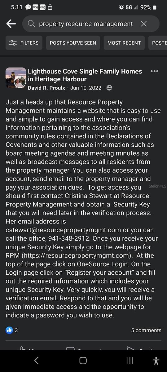 Management company info.
