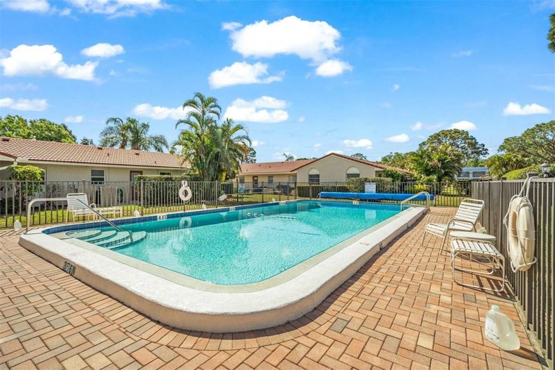 heated pool and chairs
