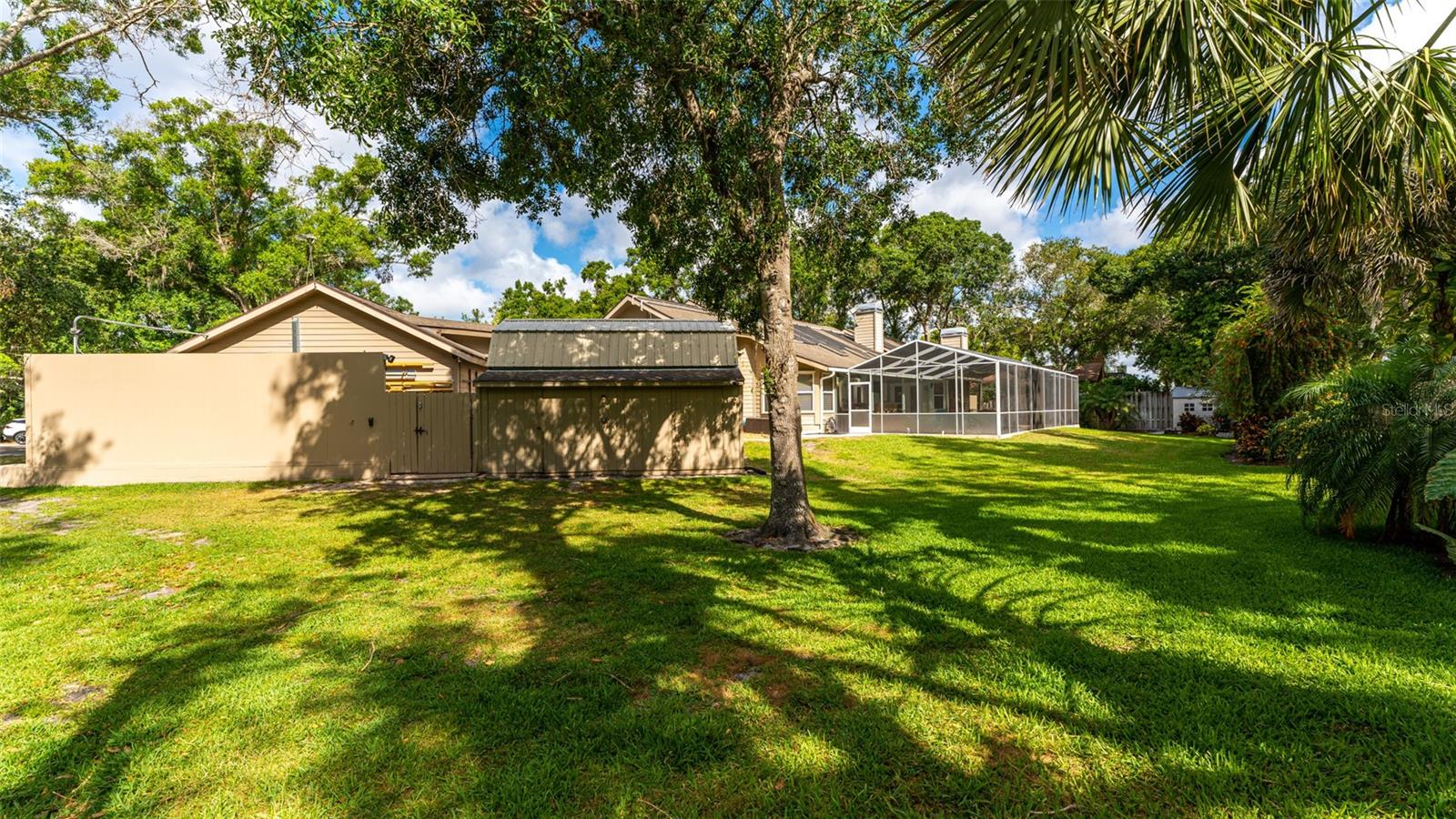 Mature landscaping