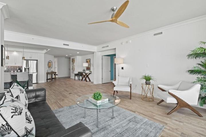 Comfortable seating area where you can hang a large flat screen TV!