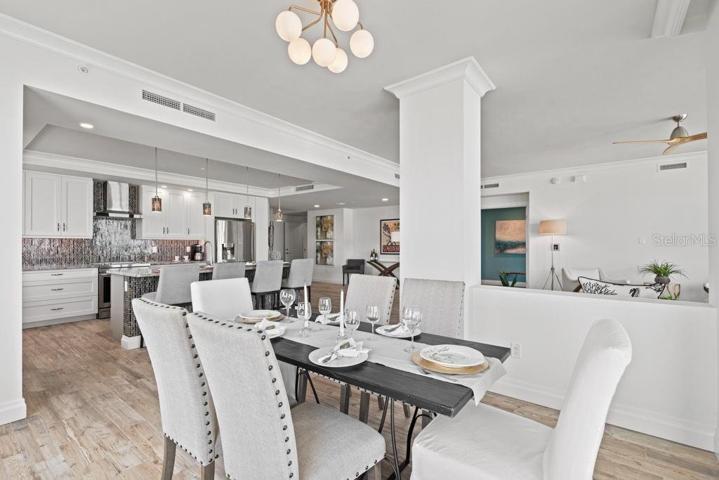 Dining room is open to the living area where you can spend hours entertaining your guests