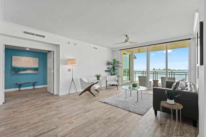 The Primary Bedroom is located off the living area.