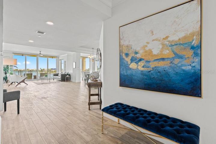 Upon entering the residence you have a direct view of the water from all windows.