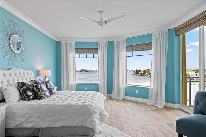 Primary Suite oasis with Gulf front views and access to the balcony.