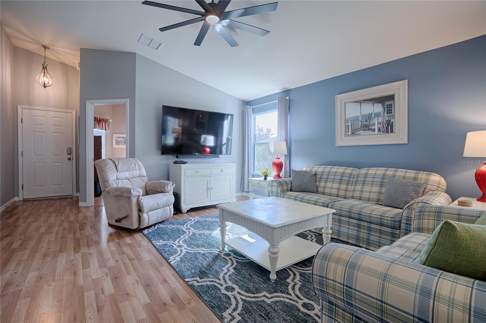 LIVING ROOM AND ENTRY