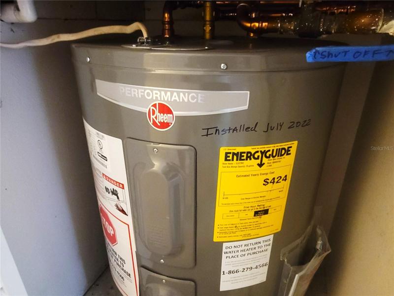 New hot water tank
