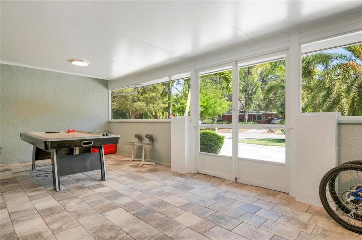 Screened front porch