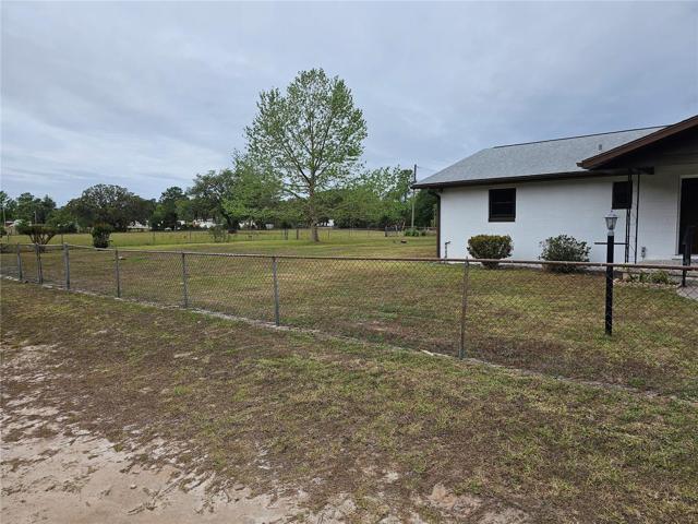 left side of the  house