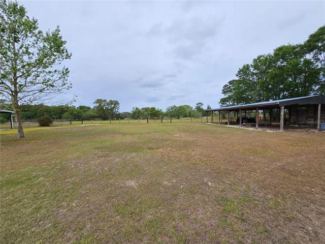 land to the left of the pole barn