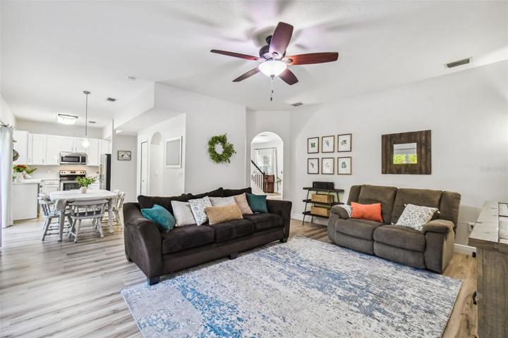 Your open kitchen, breakfast area and family room provide an ideal family and entertainment space.