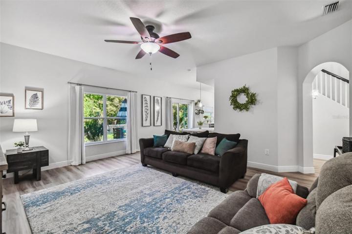 View from the family room. The floorplan of this home is exceptional.