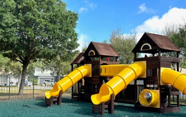 Neighborhood playground just across the street from your new home.