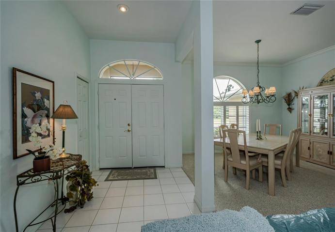 Double door foyer entry