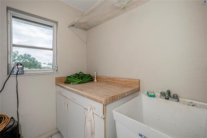 exterior pool room may be plumbed for a commode