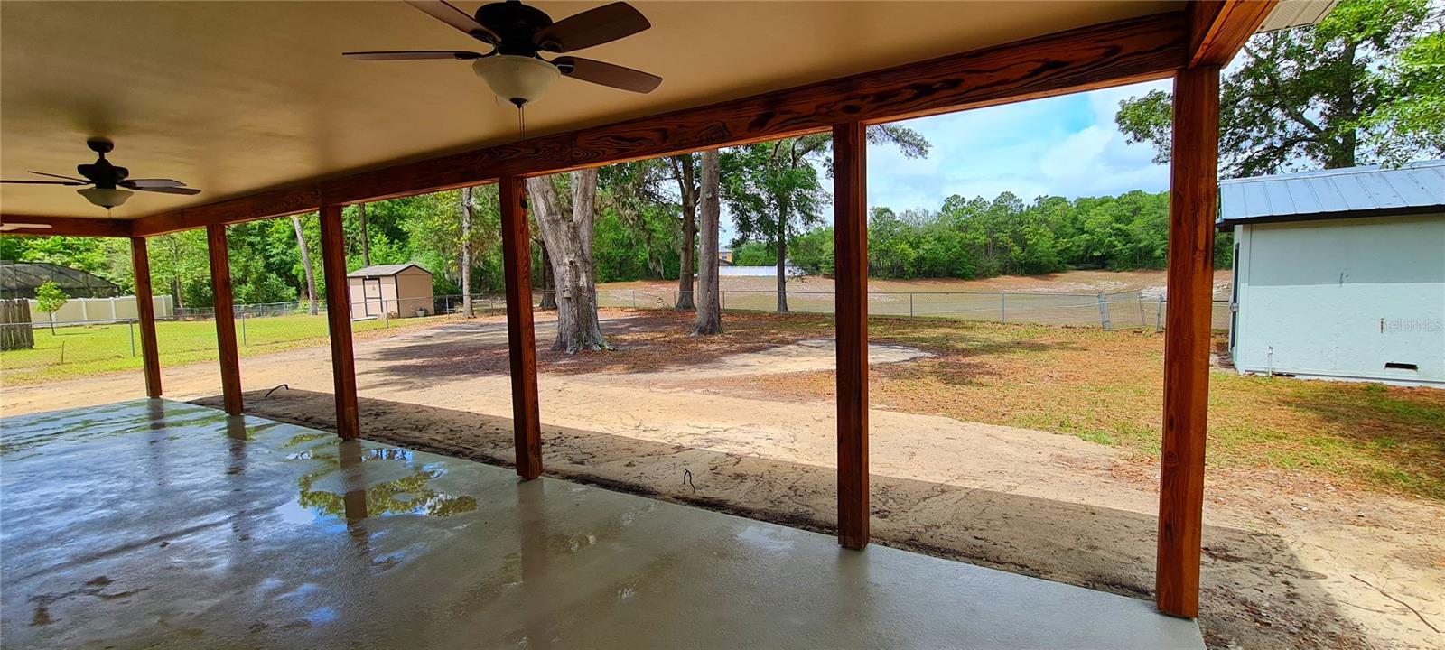 Porch &amp; Back Yard