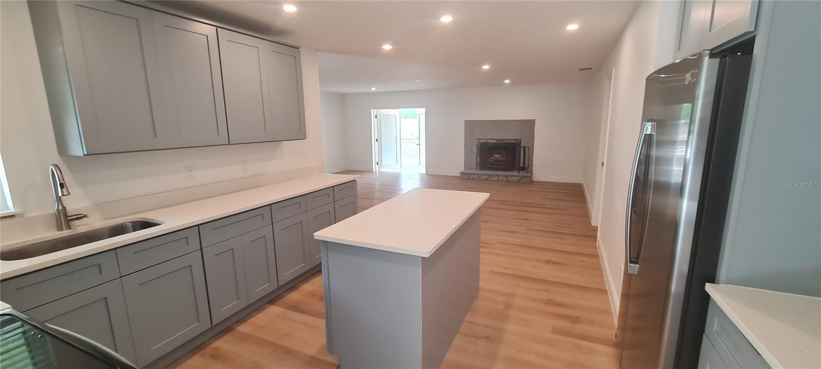 Kitchen entering through the Garage