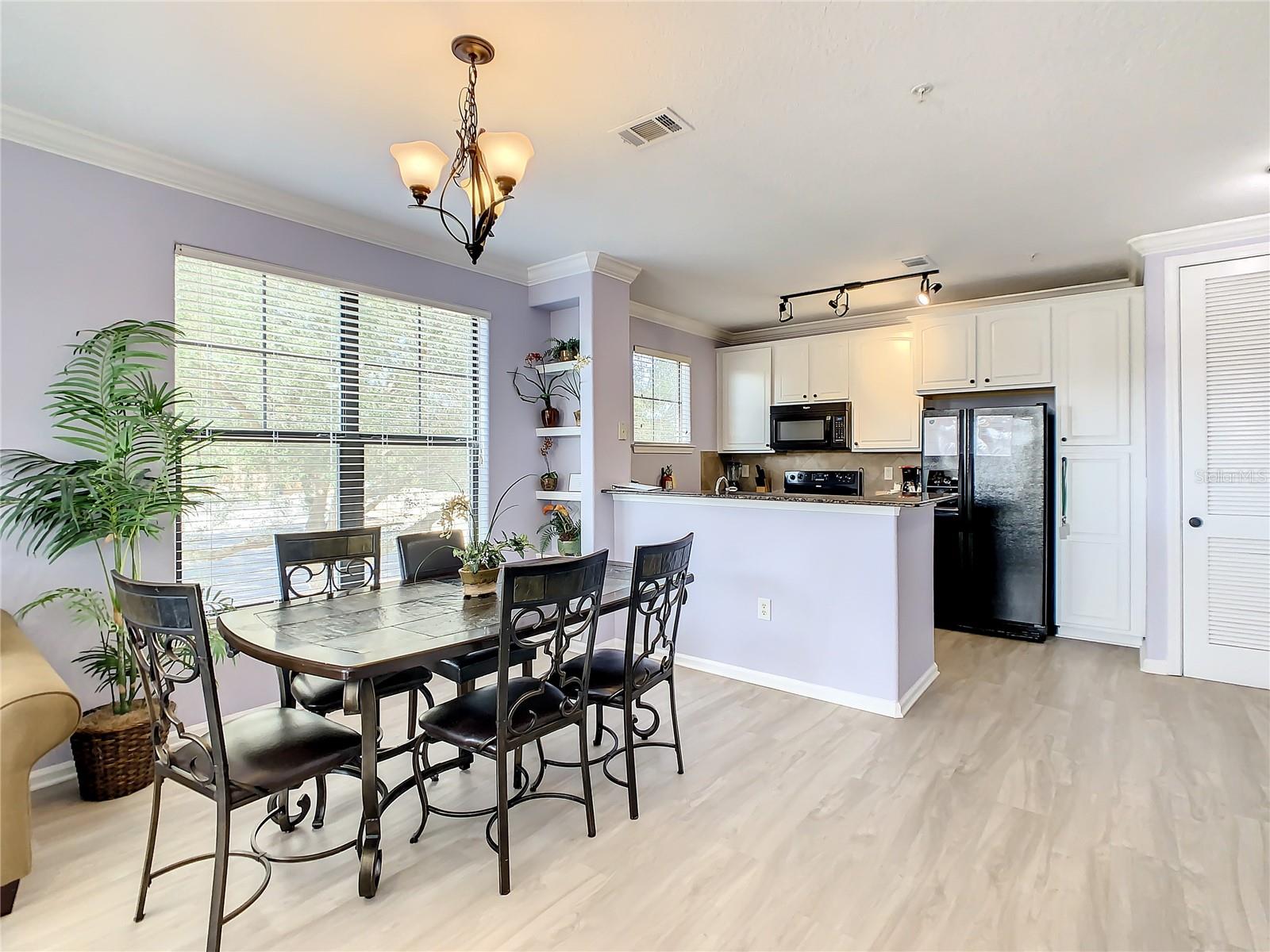 Dining area through kitchen