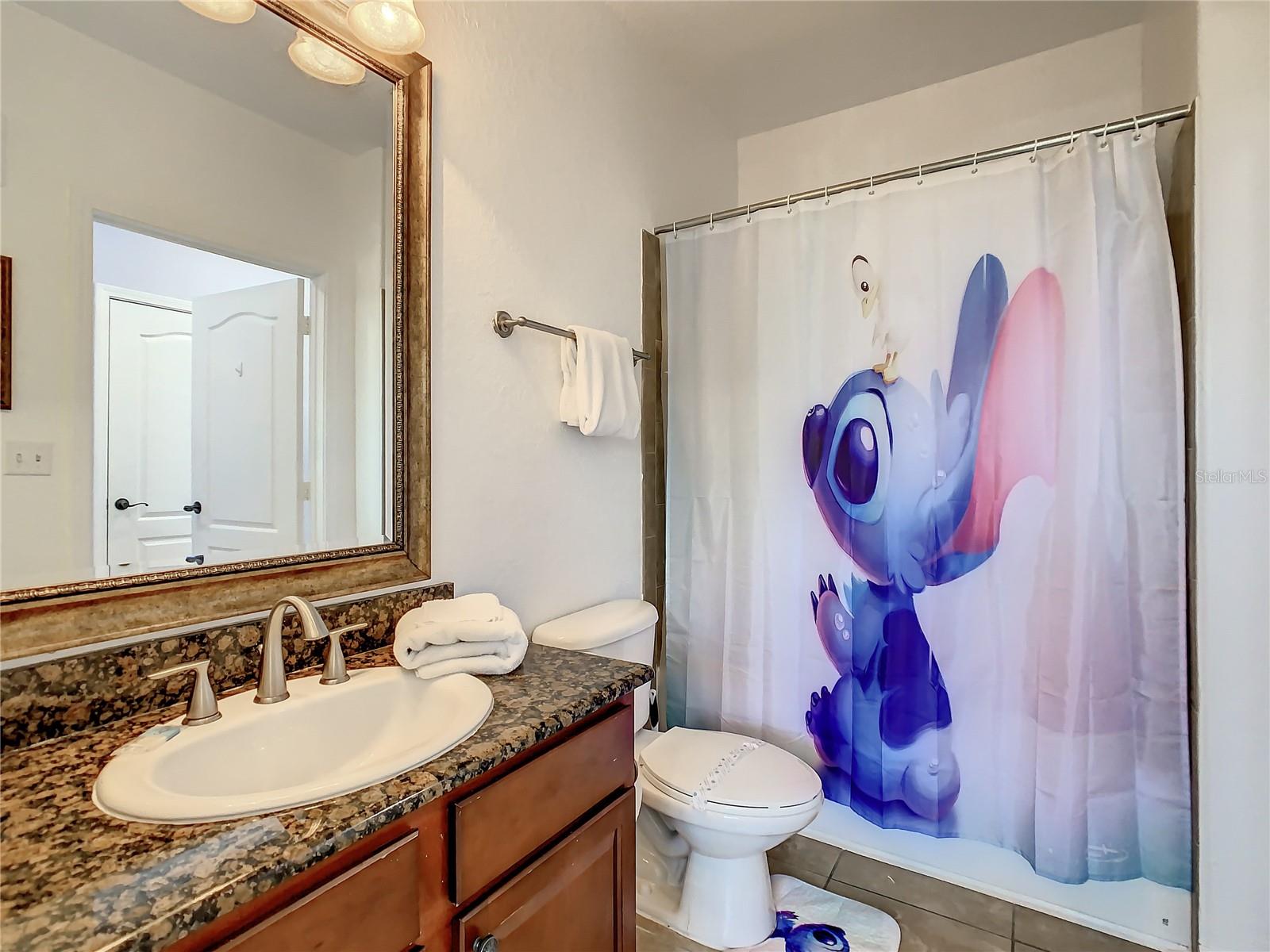Family bathroom has direct access into bed 3