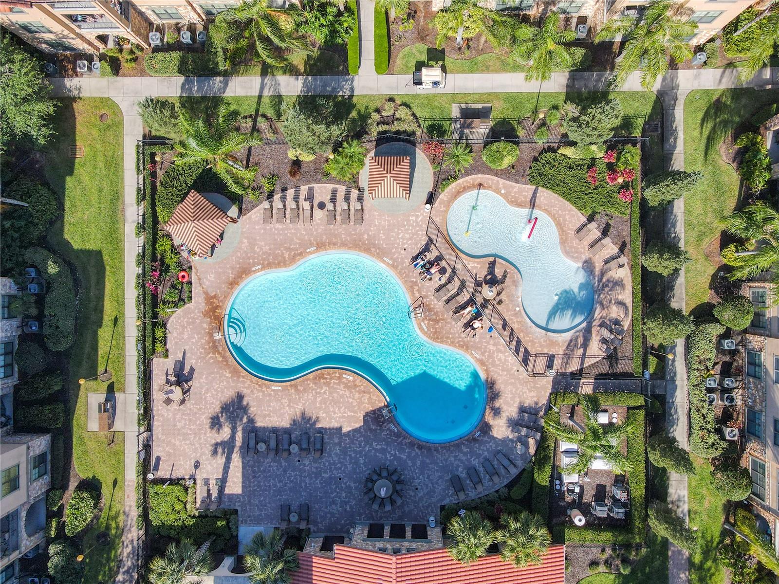 Overhead of pool area