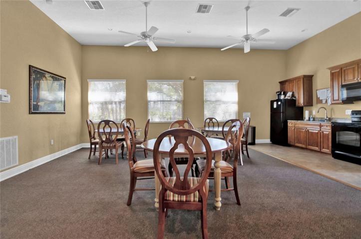 A kitchen area and community room is available for activities and residents' use