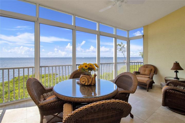 The expansive screened lanai (and vinyl windows are on order for an all-seasons lanai) will delight all of your senses, from the gorgeous views to the birds chirping and almost daily sightings of dolphins playing