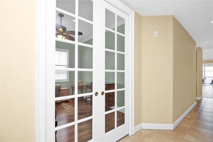 Pocketed doors provide added privacy