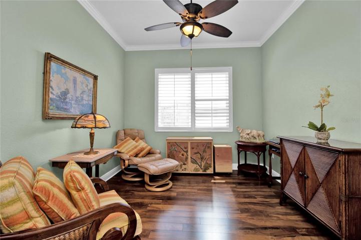 Used as a study/sitting room, this room can double for a bedroom, another office, media room or whatever your heart desires