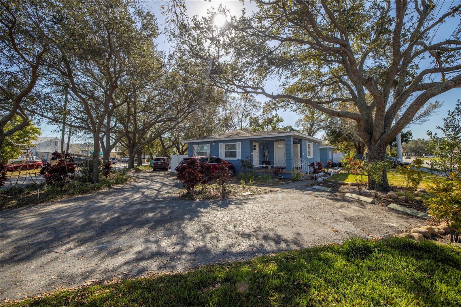 Front yard with two separate Entrances (2 front doors)