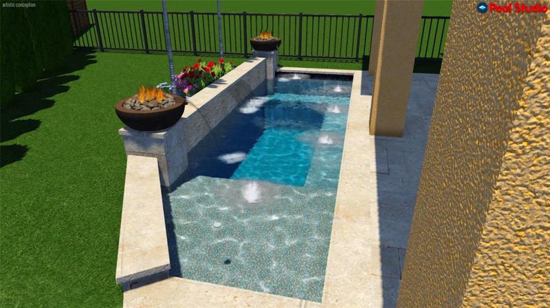 Pool rendering for design idea only; structural work has not been verified. Buyer to do their own verification.