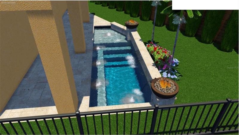 Pool rendering for design idea only; structural work has not been verified. Buyer to do their own verification.
