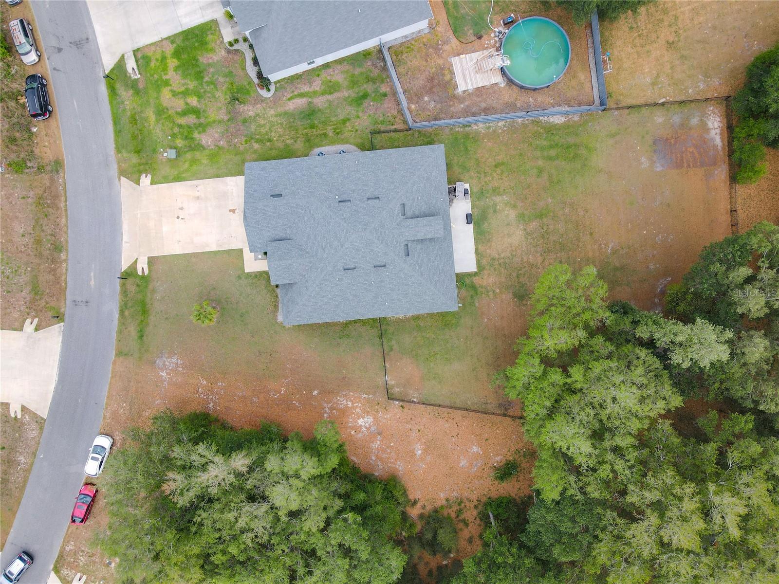 Chain Link Fenced-In Back Yard