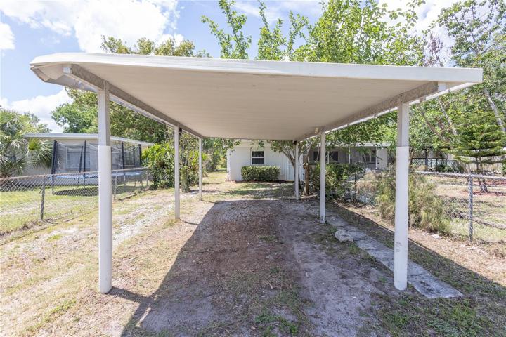 Carport from the back of the house