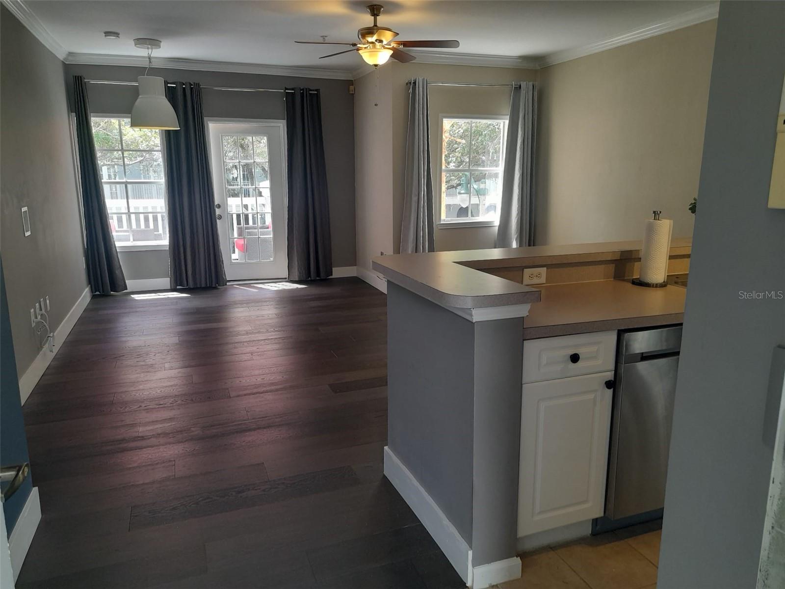 Living and kitchen