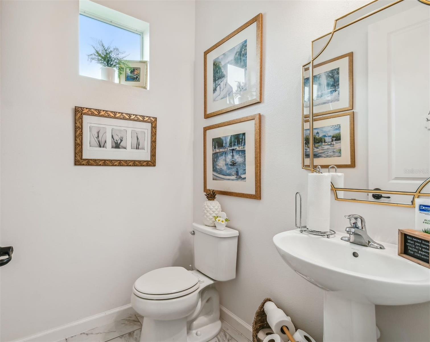 First floor half bath