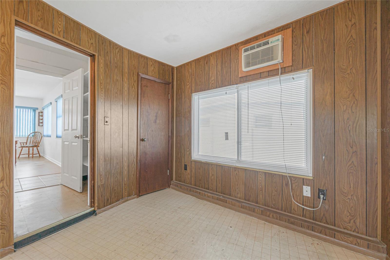 Inside Storage with Closet and Wall Mounter Air Conditioner. Square footage isn't Included in Living Space.