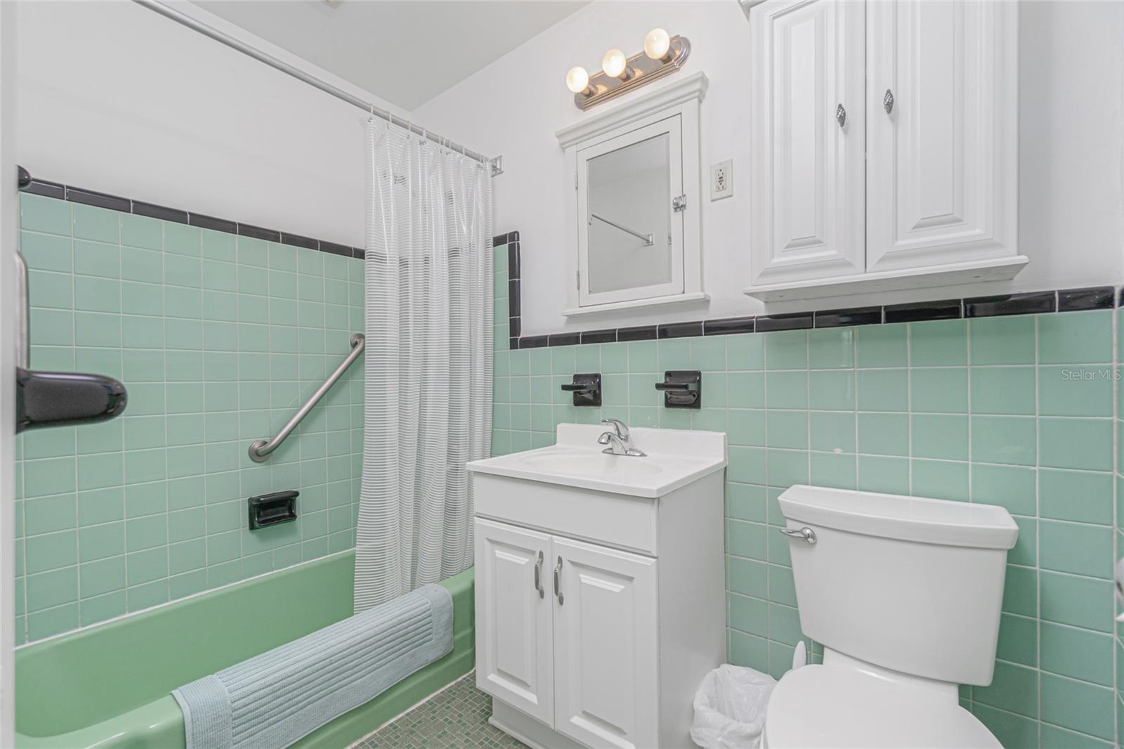 Bathroom #1, with Handrails.