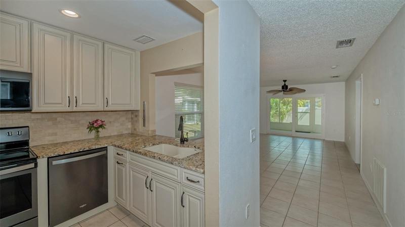 Updated kitchen with soft closing doors and drawers