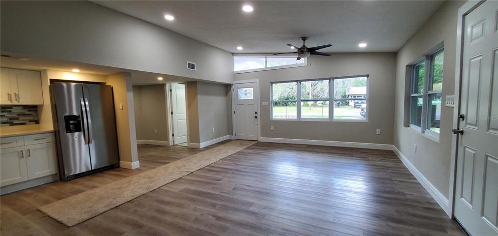 Living room and kitchen