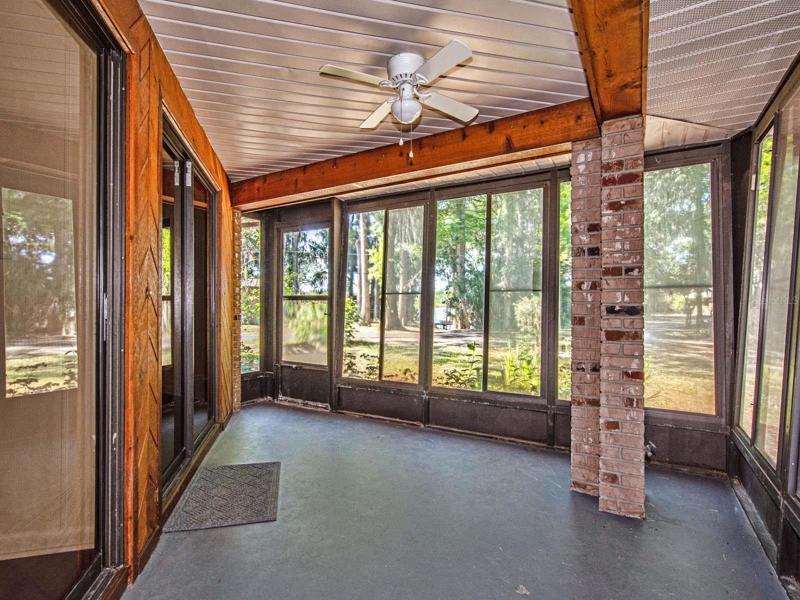 Screened back porch